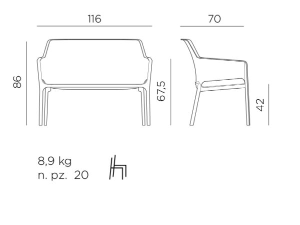 N.40338 Net Bench - Bild 8