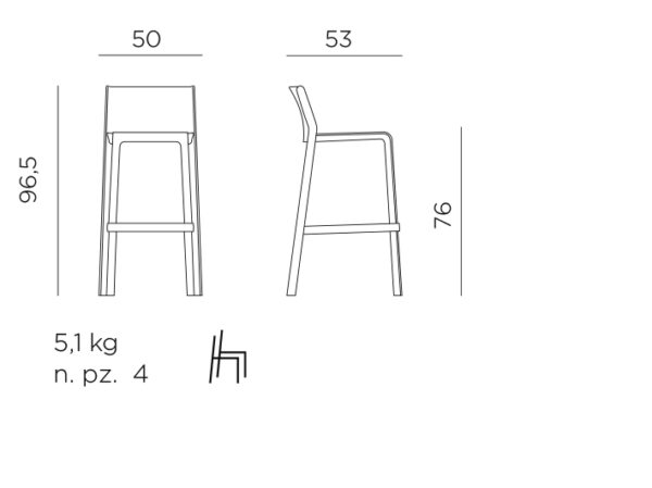 N.40350 Trill Stool - Bild 3